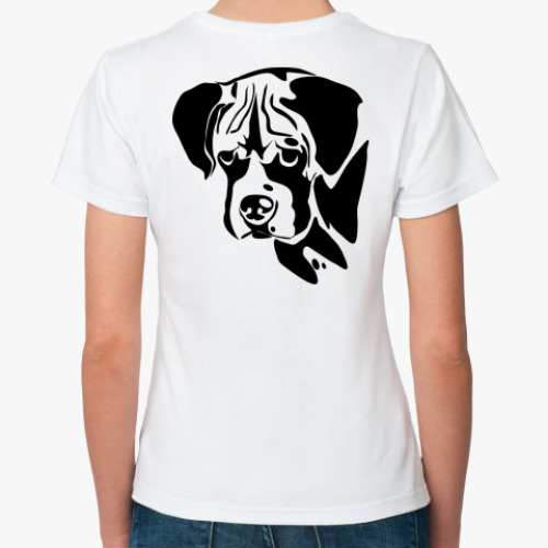 Классическая футболка с принтом собака
