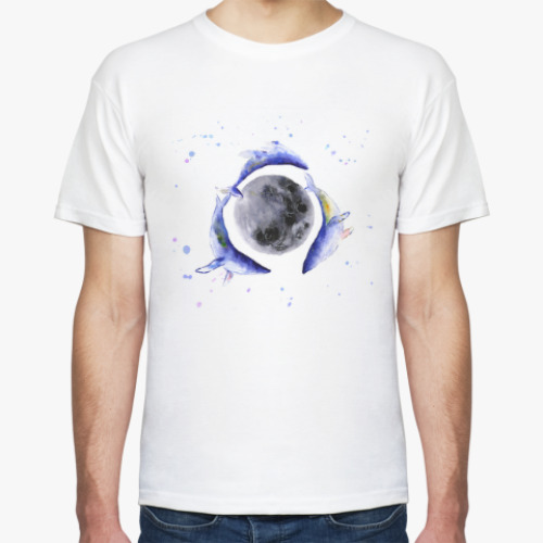 Футболка с принтом Лунные киты