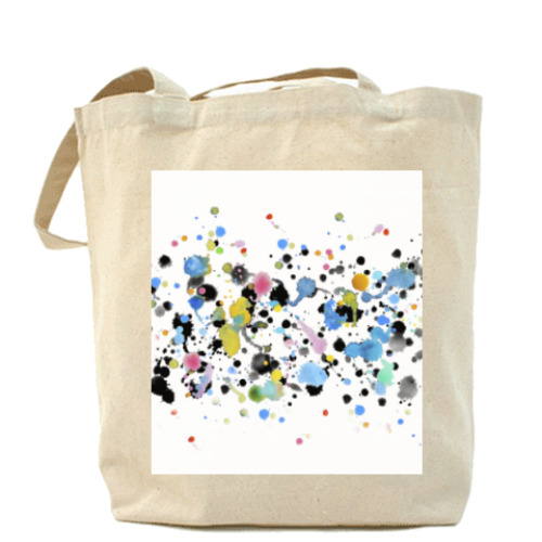 Сумка шоппер с принтом Забавные кляксы