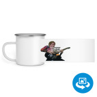 Кружка металлическая белая (круговая запечатка)