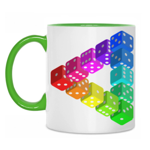 Кружка с принтом Невозможный треугольник