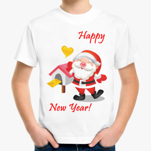 Детская футболка с принтом С Новым годом!