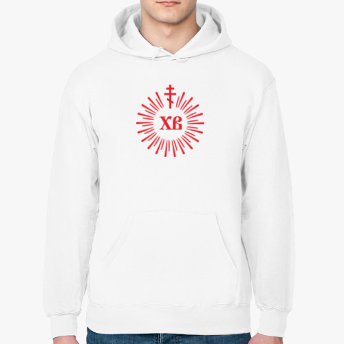 Толстовка худи с принтом ХВ. Христос воскрес!