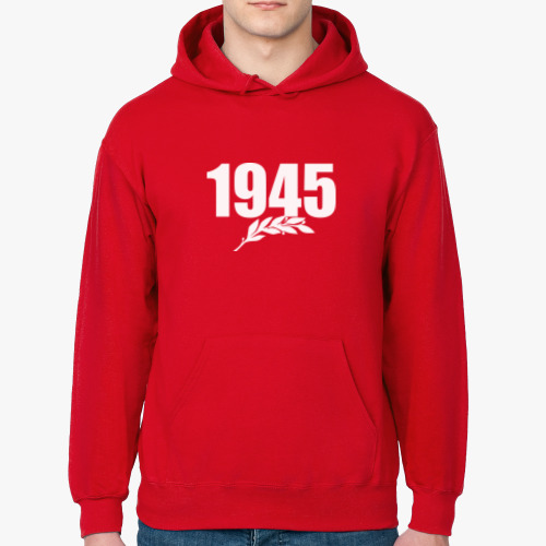 Толстовка худи с принтом 1945. История наших побед
