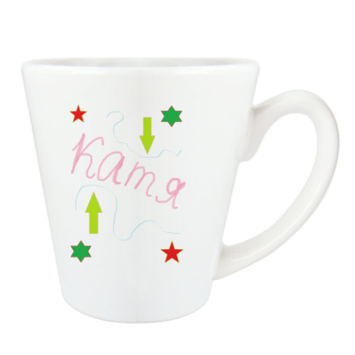 Чашка Латте с принтом Катя