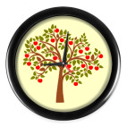 Настенные часы (без цифр) Яблоня