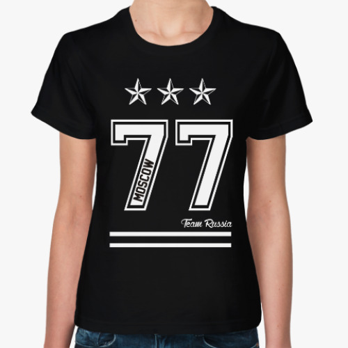 Женская футболка с принтом Москва