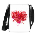 Сумка на плечо (планшет) Сердце из брызг краски