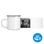 Кружка металлическая белая (круговая запечатка)