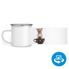 Кружка металлическая белая (круговая запечатка)