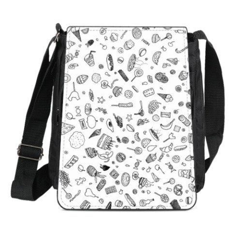 Сумка-планшет с принтом Вкусняшка