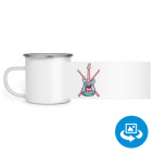 Кружка металлическая белая (круговая запечатка)