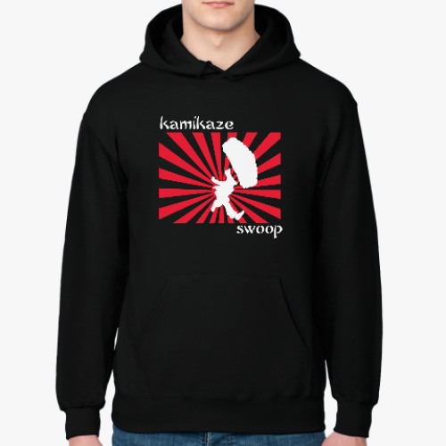 Толстовка худи Прыжки с парашютом, skydiving, swoop