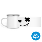 Кружка металлическая белая (круговая запечатка)