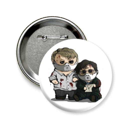 Значок 58мм с принтом Hannibal ( Ганнибал )