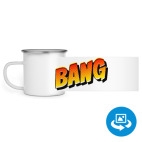 Кружка металлическая белая (круговая запечатка)