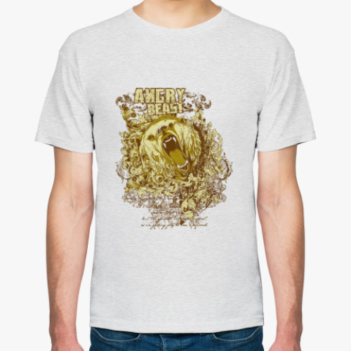 Футболка с принтом Angry beast