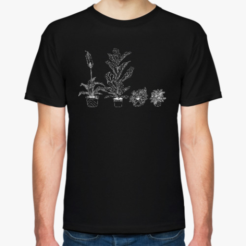 Футболка с принтом Цветы